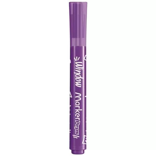 Ablakfilc készlet, vastag, törlőkendővel, 5 mm, MAPED "Marker`Peps", 6 különböző szín