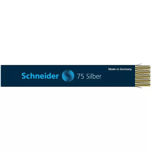Golyóstollbetét, 0,5 mm, SCHNEIDER "75 Silver", ezüst
