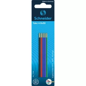   Golyóstollbetét, 0,5 mm, SCHNEIDER "Take 4", 4 különböző szín - 5db