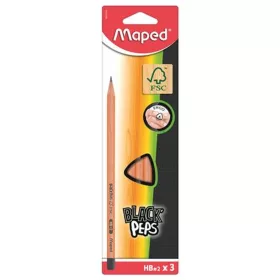 Grafitceruza, HB, FSC 100%, háromszögletű, MAPED "Black'Peps" - 3db