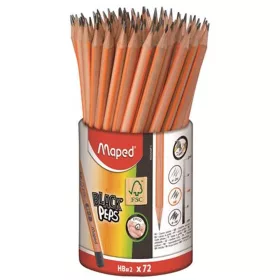 Grafitceruza, ceruzatartó, HB, háromszögletű, MAPED "Black'Peps" - 72db