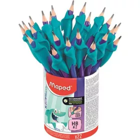 Grafitceruza radírral és ceruzafogóval, ceruzatartó, HB, háromszögletű, MAPED "Kidy Learn" - 22