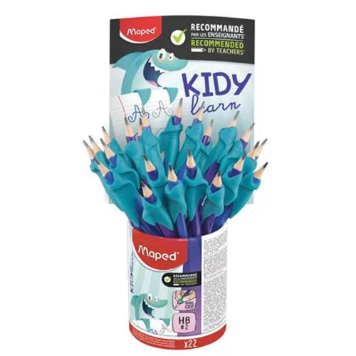 Grafitceruza radírral és ceruzafogóval, ceruzatartó, HB, háromszögletű, MAPED "Kidy Learn" - 22