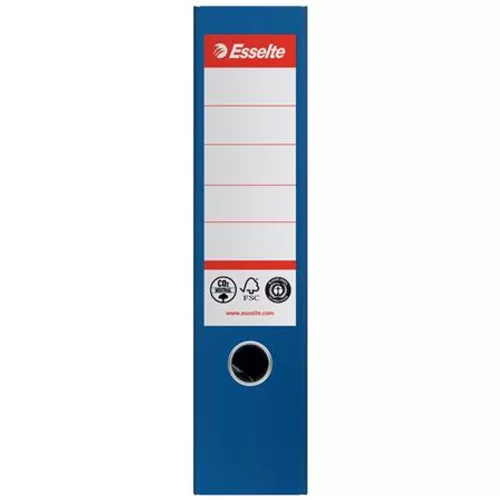 Iratrendező, 75 mm, A4, Co2-semleges, élvédő sínnel, ESSELTE "No.1", kék