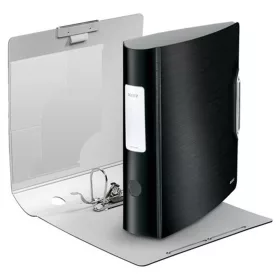   Iratrendező, 82 mm, A4, PP, LEITZ "180 Active Style", szaténfekete