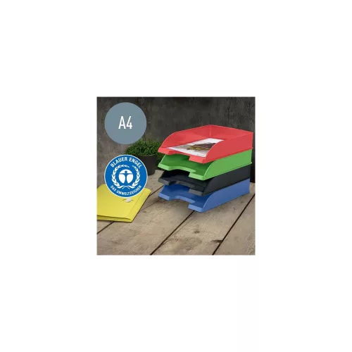 Irattálca, műanyag, A4, LEITZ "Recycle", zöld