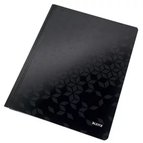   Gyorsfűző, laminált karton, A4, LEITZ "Wow", fekete