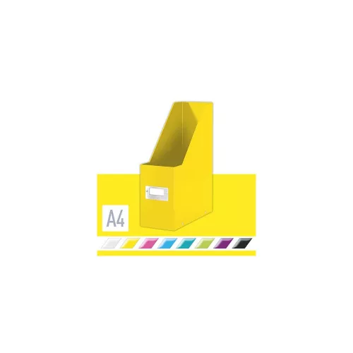 Iratpapucs, PP/karton, 95 mm, LEITZ "Click&Store", sárga