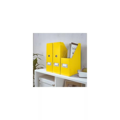 Iratpapucs, PP/karton, 95 mm, LEITZ "Click&Store", sárga