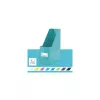 Iratpapucs, PP/karton, 95 mm, LEITZ "Click&Store", jégkék