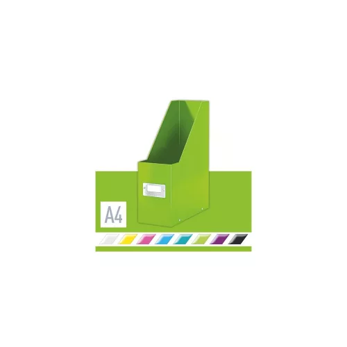 Iratpapucs, PP/karton, 95 mm, LEITZ "Click&Store", zöld