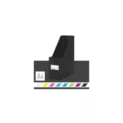 Iratpapucs, PP/karton, 95 mm, LEITZ "Click&Store", fekete