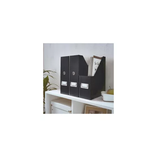 Iratpapucs, PP/karton, 95 mm, LEITZ "Click&Store", fekete