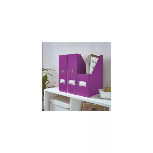 Iratpapucs, PP/karton, 95 mm, LEITZ "Click&Store", lila