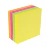 Öntapadó jegyzettömb, 75x75 mm, 400 lap, VICTORIA OFFICE, neon