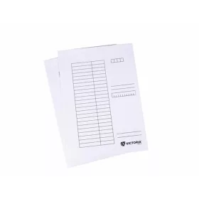 Pólyás dosszié, karton, A4, VICTORIA OFFICE, fehér