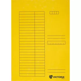 Pólyás dosszié, karton, A4, VICTORIA OFFICE, sárga