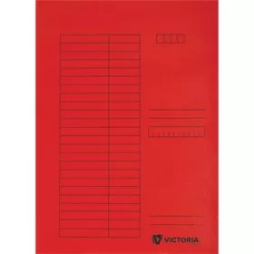 Pólyás dosszié, karton, A4, VICTORIA OFFICE, piros