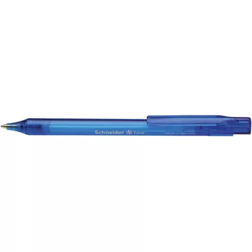 Golyóstoll, 0,5 mm, nyomógombos, SCHNEIDER "Fave", vegyes színek - 50db