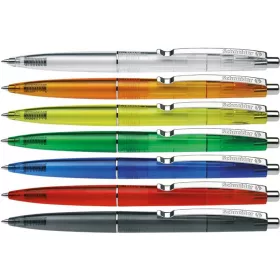   Golyóstoll, 0,5 mm, nyomógombos, vegyes színű test, SCHNEIDER "K20 Icy", kék - 20db