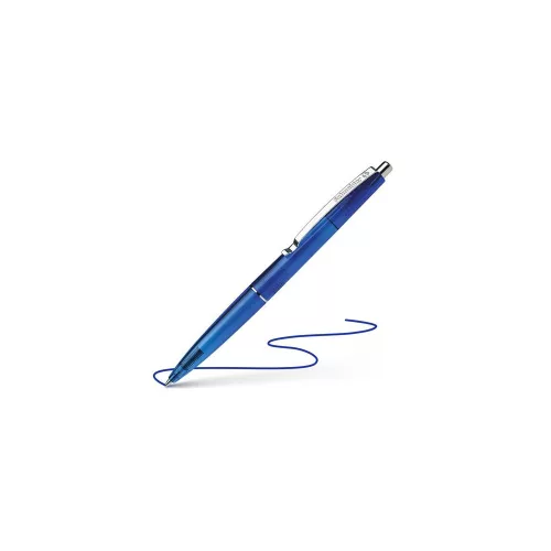 Golyóstoll, 0,5 mm, nyomógombos, SCHNEIDER "K20 Icy", kék