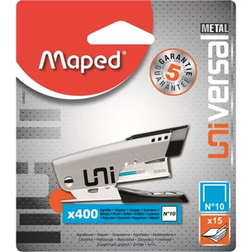 Tűzőgép, No. 10, 15 lap, MAPED "Mini Universal Metal"