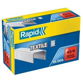   Tűzőkapocs, 43/6, horganyzott, textil, RAPID "Superstrong" - 0db