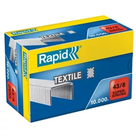   Tűzőkapocs, 43/8, horganyzott, textil, RAPID "Superstrong" - 0db