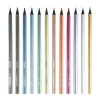 Színes ceruza készlet, háromszögletű, KORES "Kolores Style Metallic", 12 metál szín