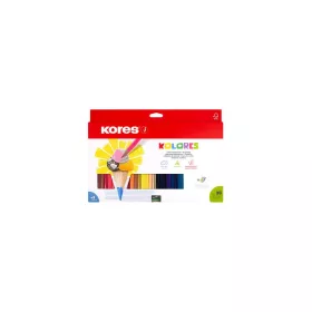   Színes ceruza készlet, háromszögletű, KORES "Triangular", 36 különböző szín