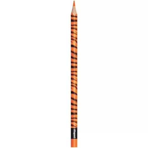 Színes ceruza készlet, háromszögletű, MAPED "Color`Peps Animal", 12 különböző szín
