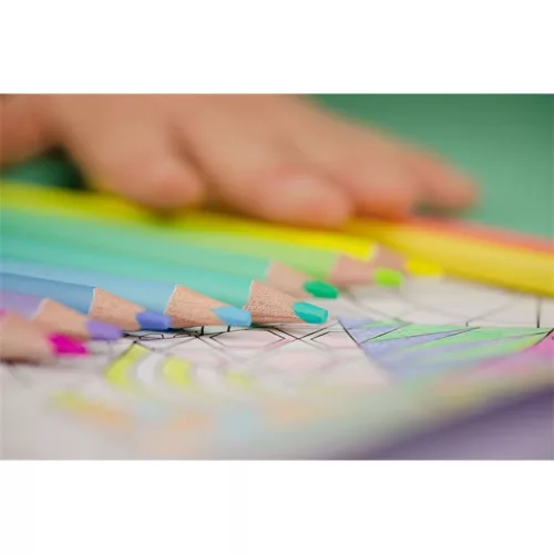 Színes ceruza készlet, háromszögletű, KORES "Kolores Pastel", 12 pasztell szín
