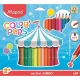 Színes ceruza készlet, háromszögletű, vastag, MAPED "Jumbo", 24 különböző szín