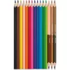 Színes ceruza készlet, háromszögletű, MAPED "Color`Peps World", 12 különböző szín + 3 kétvégű b