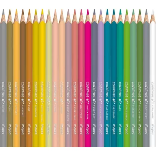 Színes ceruza készlet, háromszögletű, MAPED "Color`Peps Star", 72 különböző szín
