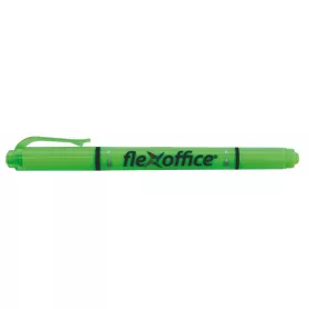   Szövegkiemelő, 1,0/4,0 mm, kétvégű, FLEXOFFICE "HL01", zöld