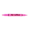 Szövegkiemelő, 1,0/4,0 mm, kétvégű, FLEXOFFICE "HL01", rózsaszín