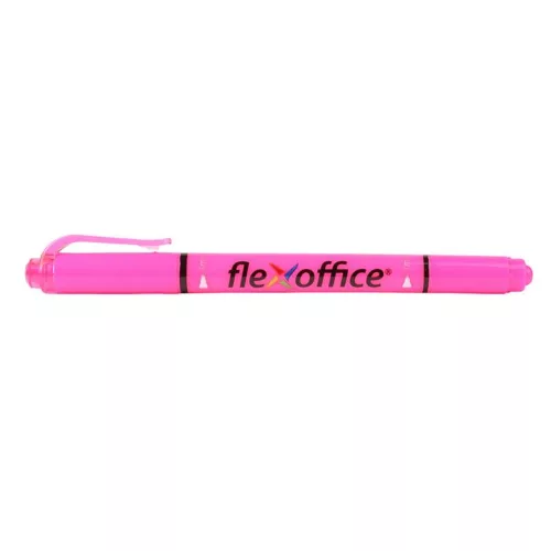 Szövegkiemelő, 1,0/4,0 mm, kétvégű, FLEXOFFICE "HL01", rózsaszín