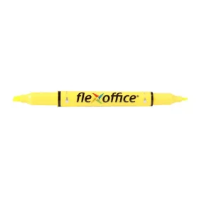   Szövegkiemelő, 1,0/4,0 mm, kétvégű, FLEXOFFICE "HL01", sárga