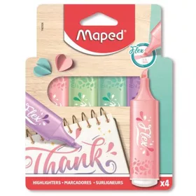 Szövegkiemelő készlet,, 1-5 mm, MAPED "Fluo Peps Flex Pastel", pasztell szín,  vegyes készlet -