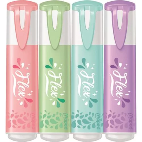 Szövegkiemelő készlet,, 1-5 mm, MAPED "Fluo Peps Flex Pastel", pasztell szín,  vegyes készlet -