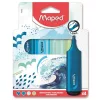 Szövegkiemelő készlet, 1-5 mm, MAPED "Fluo Peps Assorted", vegyes színek - 4db
