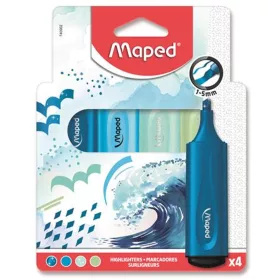   Szövegkiemelő készlet, 1-5 mm, MAPED "Fluo Peps Assorted", vegyes színek - 4db