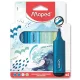 Szövegkiemelő készlet, 1-5 mm, MAPED "Fluo Peps Assorted", vegyes színek - 4db
