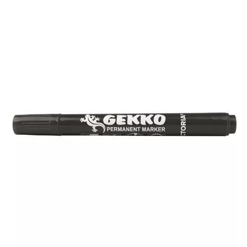 Alkoholos marker, 1-3 mm, kúpos, VICTORIA OFFICE, "Gekko", fekete