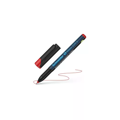 Alkoholos marker, OHP, 0,4 mm, SCHNEIDER "Maxx 220 S", piros