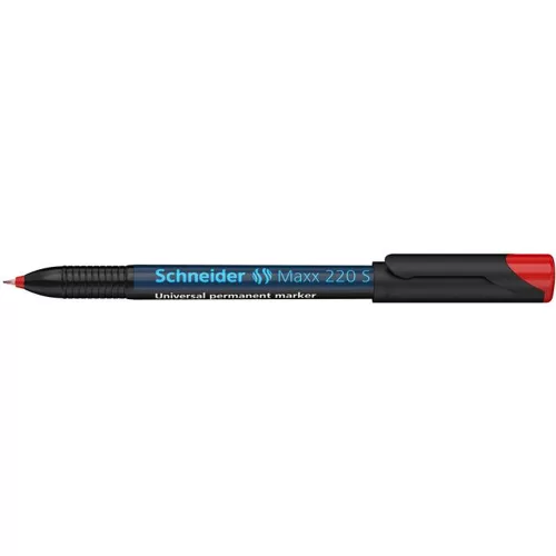 Alkoholos marker, OHP, 0,4 mm, SCHNEIDER "Maxx 220 S", piros