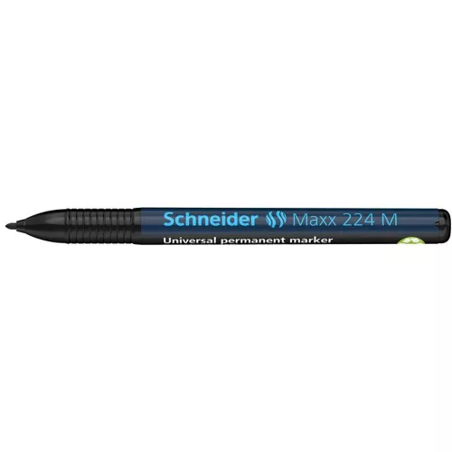 Alkoholos marker, OHP, 1 mm, SCHNEIDER "Maxx 224 M", fekete