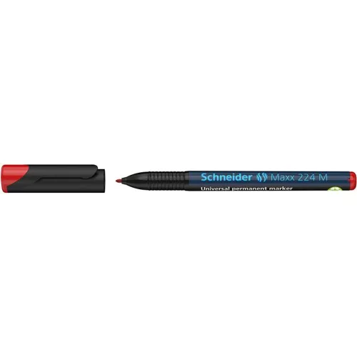 Alkoholos marker, OHP, 1 mm, SCHNEIDER "Maxx 224 M", piros