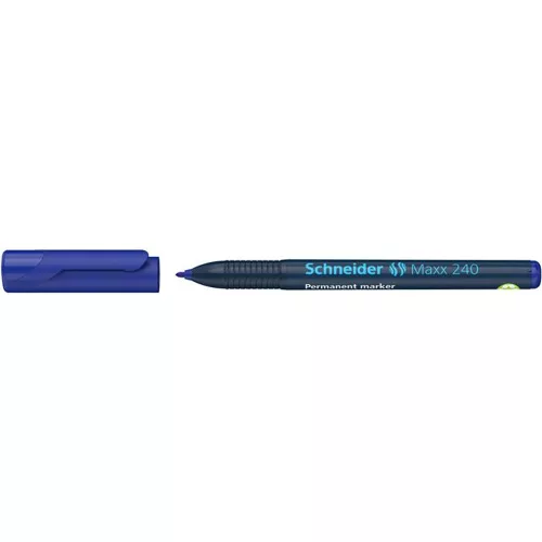Alkoholos marker, 1-2 mm, kúpos, SCHNEIDER "Maxx 240", kék